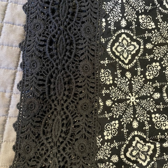 Mossimo Supply Co. Black and White Graphic Cut Out Tank Top - Picture 3 of 5